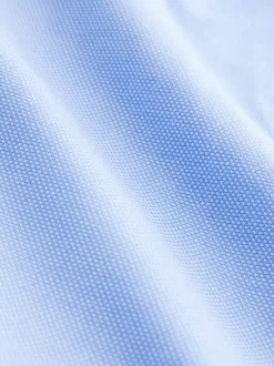 Next Bleu texturé/rayé - Ajustement régulier - Lot de 2 chemises élégantes faciles d’entretien à manchette simple Best