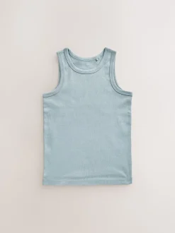 Next - Lot de 5 débardeurs (1.5-16ans) Bleu tonal Outlet