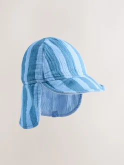 Next Bleu Tonal Rayure - Chapeau d’été légionnaire bébé (0mois-2ans)