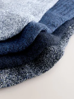 Next Bleu torsadé - Lot de chaussettes épaisses brodées 4 Outlet