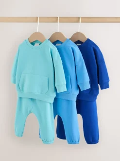 Next - Ensemble sweat et jogging bébé 6 pièces (0mois-3ans) Bleu vif Clearance