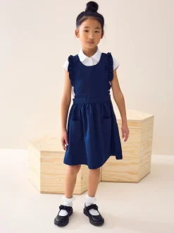 Next bleu vif - Robe d'école Volants Detail Pinafore (3-14yrs) Discount