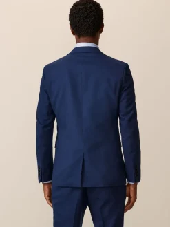 Next - Slim Fit (Slim Fit) - Veste de costume texturée bleu vif New