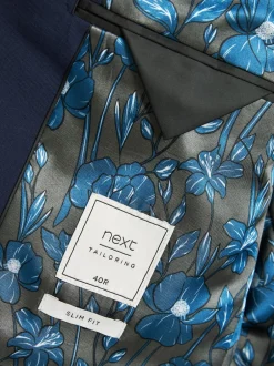 Next bleu vif - - Veste de costume à deux boutons Slim Fit (Slim Fit) Clearance