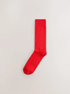 Next Bleu vif/vert/rouge - Lot de 8 - Chaussettes fraîches brodées durables Clearance