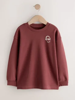 Next Bleu/berry/écru graphique - T-shirts épais décontractés à manches longues Lot de 3 (3-16ans) Online