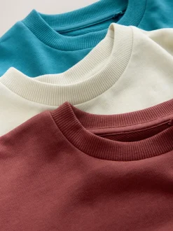 Next Bleu/berry/écru graphique - T-shirts épais décontractés à manches longues Lot de 3 (3-16ans) Online