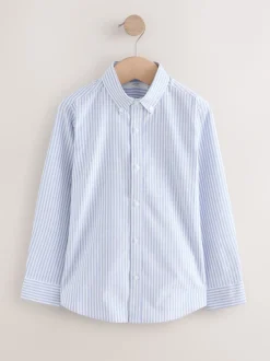 Next - Chemise Oxford (3-16ans) Bleu/Blanc Clearance