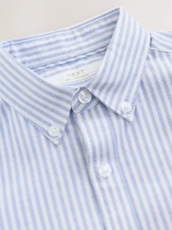 Next - Chemise Oxford (3-16ans) Bleu/Blanc Clearance