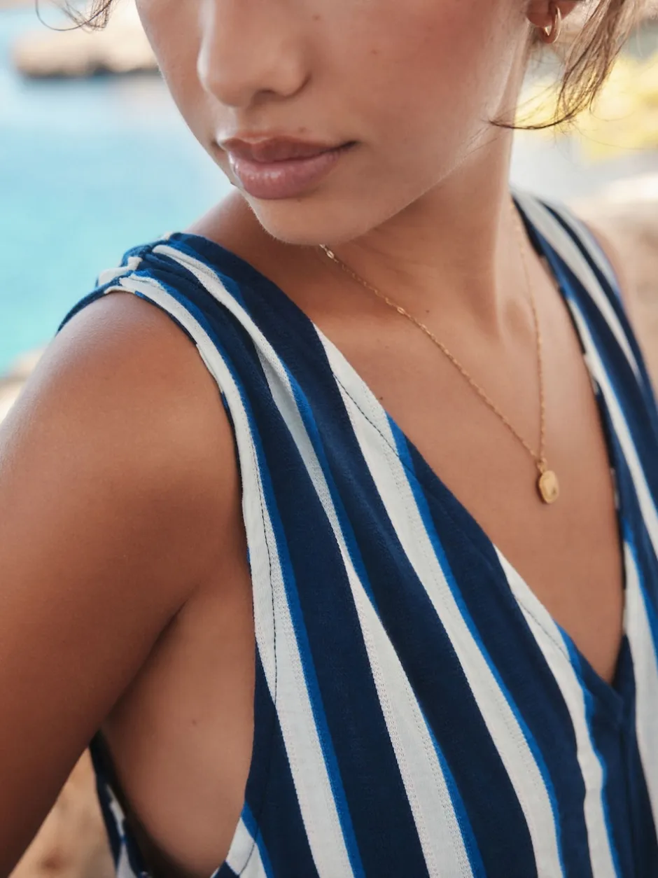 Next Bleu/Blanc - Combinaison d’été en jersey New