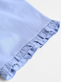 Next Bleu/blanc à fleurs - Ensemble t-shirt et short à volants bébé 6 pièces (0mois-2ans) Discount