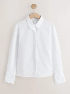 Next Bleu/Blanc - Lot de 2 chemises ajustées extensibles indispensables à manches longues Sale