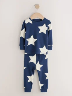 Next Bleu/Blanc - Lot de 3 Pyjamas Ajusté Se blottir (9mois à10ans)
