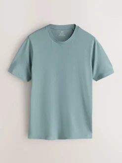 Next Bleu/blanc écru/vert - Lot de 3 t-shirts Muscle Fit Essential Clearance