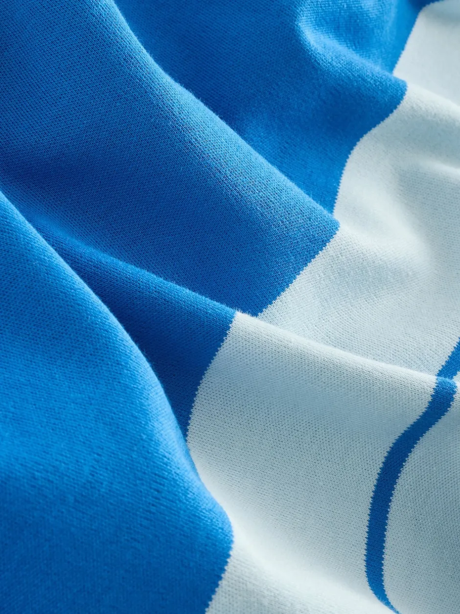 Next - T-shirt oversize décontracté boxy épais à col ras du cou Bleu/Bleu clair Sale