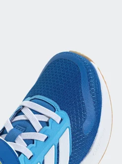 adidas - Baskets de course Runfalcon 5 à lacets élastiques pour enfant Bleu/citron vert Sale