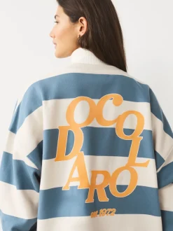 Next Bleu/Ecru - Sweat-shirt graphique à col rond à manches longues « Colarado » City Sale