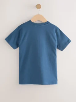 Next - T-shirt Manches courtes coloré (3-16ans) Bleu/Ecru Hot