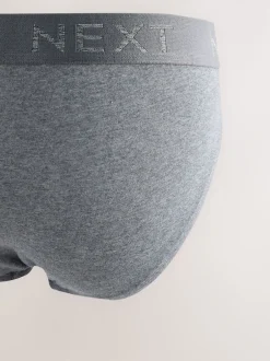 Next Bleu/Gris - Lot de 5 - Slips riches en coton New