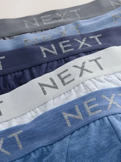 Next Bleu/Gris - Lot de 5 - Slips riches en coton New