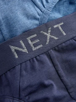 Next Bleu/Gris - Lot de 5 - Slips riches en coton New
