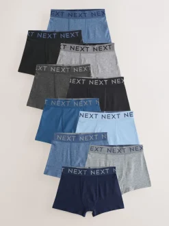 Next - Lot de 10 boxers (1.5-16ans) Bleu/Gris Outlet