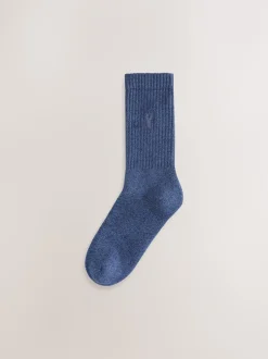 Next Bleu/gris torsadé - Lot de chaussettes épaisses brodées 10 Best