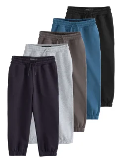 Next Bleu/gris/noir - Lot de 5 joggings Basic (3-16ans) Clearance