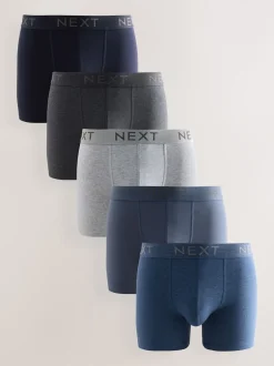 Next - Trunks Boxer 5 Pack Bleu/gris/noir Clearance