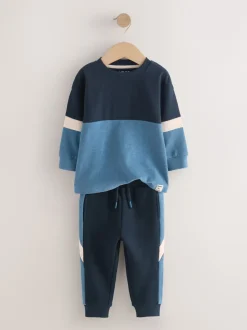 Next Bleu/Marine - Ensemble T-shirt et Jogging à manches longues (3mths-7yrs) Sale