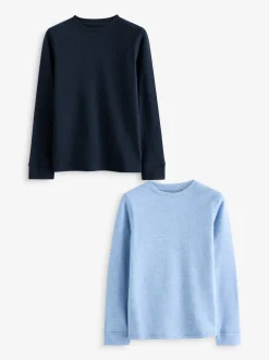 Next - Lot de 2 Hauts thermiques à manches longues (2-16ans) Bleu/Marine Discount