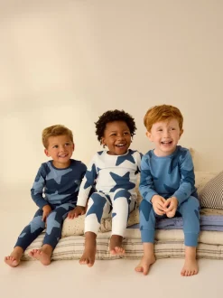 Next Bleu/Marine - Lot de 3 pyjamas Snuggle (9mois-10ans) Best