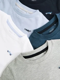 Next Bleu/Marine - Lot de 5 T-shirts à manches longues (3mois -7ans) Best