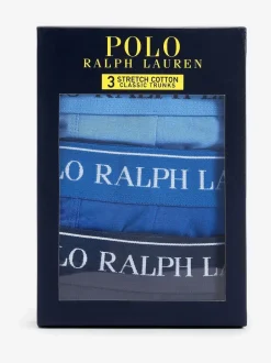 Polo Ralph Lauren - Lot de boxers en coton extensible 3 Bleu/Marine Clearance