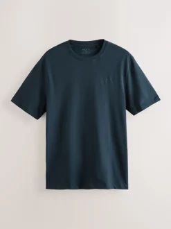 Next - Ajustement régulier - T-shirt 4 Pack Bleu/Marine/Blanc/Acier Outlet