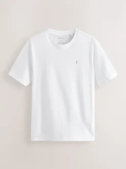 Next - Ajustement régulier - T-shirt 4 Pack Bleu/Marine/Blanc/Acier Outlet