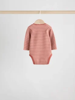 Next Bleu/marron - Lot de 5 bodys à manches longues pour bébé Sale