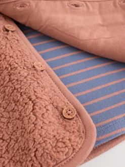 Next Bleu/marron Bear Hugs Slogan Borg - Ensemble Gilet et Leggings bébé (0mois-2ans) Clearance