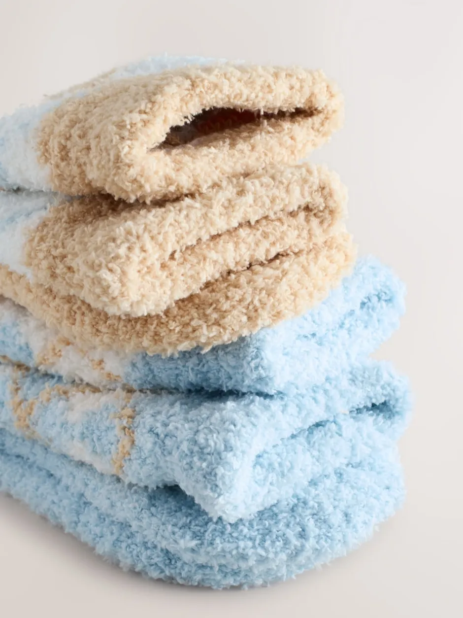 Next Bleu/Neutre à losanges - Lot de 2 paires de chaussettes douillettes