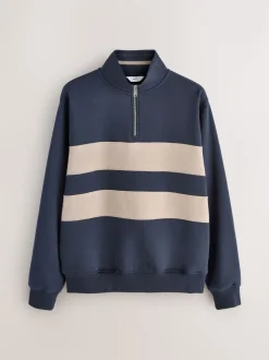 Next Bleu/neutre bleu marine - Quart de zip - Sweat-shirt color block