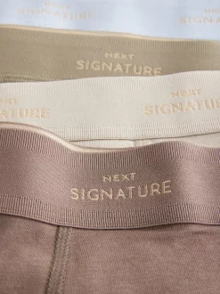 Next Bleu/Neutre/Vert - Lot de 4 boxers Signature en coton majoritaire Clearance