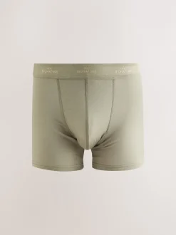 Next Bleu/Neutre/Vert - Lot de 4 boxers Signature en coton majoritaire Clearance