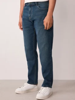 Next Bleu/Noir - - Jeans stretch de confort Coupe fuselée régulière Sale