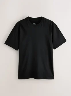 Next - Ajustement régulier - Lot de t-shirts essentiels en coton 6 Bleu/Noir/Orange/Vert/Gris/Blanc écru Outlet