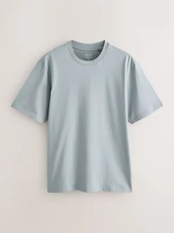 Next - Ajustement régulier - Lot de t-shirts essentiels en coton 6 Bleu/Noir/Orange/Vert/Gris/Blanc écru Outlet