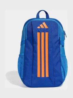 adidas - Sac à dos enfant à 3 rayures Bleu/Orange Outlet
