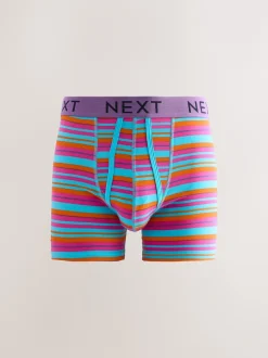 Next - Lot de 10 - Boxers avec ouverture sur le devant Bleu/Orange Pois lumineux Sale