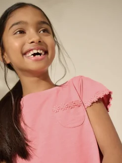 Next Bleu/rose/blanc - Lot 3 t-shirts Daisy Trim (1.5-16ans)