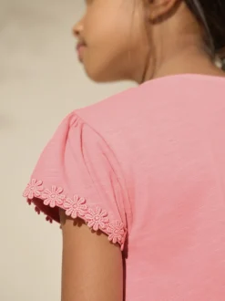 Next Bleu/rose/blanc - Lot 3 t-shirts Daisy Trim (1.5-16ans)