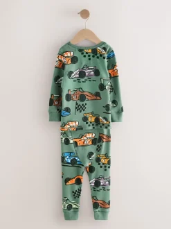 Next - Lot de 3 pyjamas Snuggle courts (9mois-10ans) Bleu/vert Hot